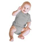 5 Pack Grey Polyester Baby Bodysuit for Sublimation