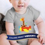 5 Pack Grey Polyester Baby Bodysuit for Sublimation