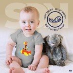 5 Pack Grey Polyester Baby Bodysuit for Sublimation