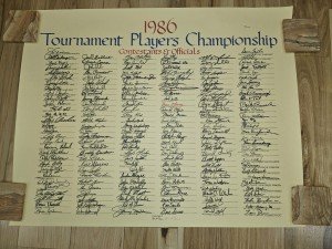 Tim Davis Signed 1986 Sawgrass TPC Poster