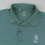 Under Armour Men's Green Stripe Golf Polo - XL