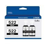 CEEBOO 522 Black Ink Refill Bottles, 2 Pack