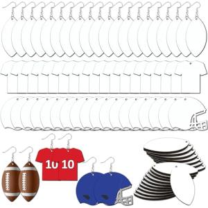 Whaline Sublimation Blank Football Helmet Shirt Earrings Bulk