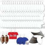 Whaline Sublimation Blank Football Helmet Shirt Earrings Bulk