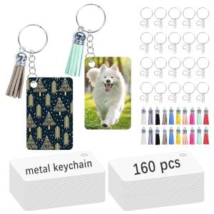 160 Metal Sublimation Keychains with Tassels