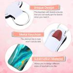 Blank Neoprene Lipstick Holder Keychain, White