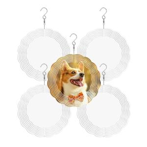 5 Pack Metal Sublimation Wind Spinner Blanks 8 Inch