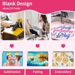 50 Pcs DIY Sublimation Makeup Bags with Zipper