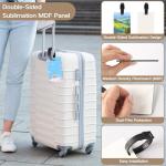 30-Pack White Double-Sided MDF Luggage Tag Blanks
