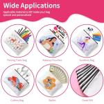 50 Pcs DIY Sublimation Makeup Bags with Zipper