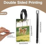 30-Pack White Double-Sided MDF Luggage Tag Blanks