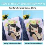 HTVRONT Matte Sublimation Vinyl for Fabrics 12" x 5FT