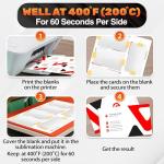 100 Pack Double-Sided Sublimation Business Card Blanks