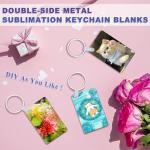 240 Pcs Double-Sided Aluminum Sublimation Keychain Blanks