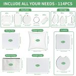 114Pcs Sublimation Blanks Set for DIY Crafts