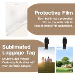 30-Pack White Double-Sided MDF Luggage Tag Blanks