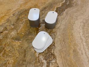 Gloss White Aluminum Dog Tag Blanks - 100 Pack