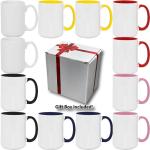 12-Pack 15oz Two-Tone Sublimation Coffee Mugs
