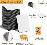 200 Pcs Sublimation Blanks with Soft Magnets