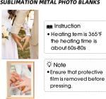 10 Pack Aluminum Sublimation Photo Blanks 8x10 Inch