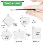 135 Pcs Double-Sided Sublimation Keychain Blanks
