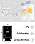 25 Pack Slim Can Cooler Sleeves for Sublimation