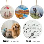 Bulk White Ceramic Sublimation Ornaments for Heat Press