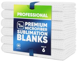 Microfiber Kitchen Towels for Sublimation Printing - 6 Pack