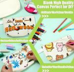 50 Pack Blank Canvas Cosmetic Bags for Sublimation
