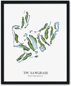 Nationcog TPC Sawgrass Golf Course Map Poster