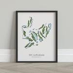 Nationcog TPC Sawgrass Golf Course Map Poster
