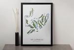 Nationcog TPC Sawgrass Golf Course Map Poster