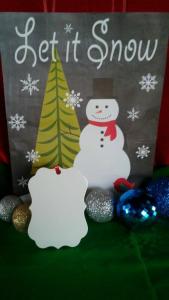 50PC Two-Sided White Aluminum Christmas Ornaments