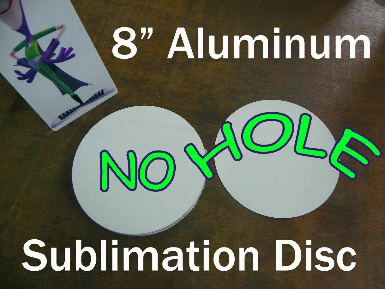 8" Round Aluminum Sublimation Blanks - 10 Pack