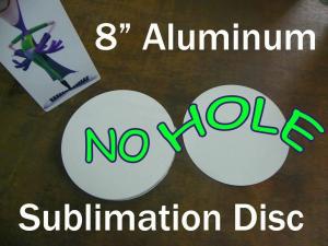 8" Round Aluminum Sublimation Blanks - 10 Pack