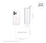 20 oz Skinny White Sublimation Tumbler Blanks - 10 Pack