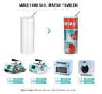 20 oz Skinny White Sublimation Tumbler Blanks - 10 Pack