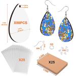 Palksky 50pcs Sublimation Earring Blanks Set