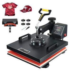 VEVOR 2 in 1 15x15 Sublimation Heat Press Combo