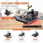 VEVOR 2 in 1 15x15 Sublimation Heat Press Combo