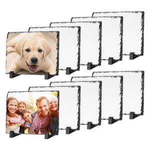 10 Rectangular Sublimation Slate Blanks, 7.9 x 6