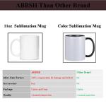 ABBSH 11 OZ Blank Sublimation Coffee Mugs - Set of 12