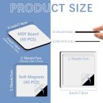 80PCS 3x3 Sublimation Magnet Blanks for DIY