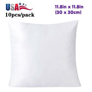 10 Pack of 11.8" White Sublimation Pillow Cases