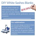 25 Blank Satin Sashes for Sublimation Printing