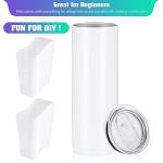 16 Pack 20oz Insulated Sublimation Tumblers