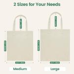 Carbrea 12 Pack Blank Canvas Tote Bags