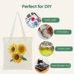 Carbrea 12 Pack Blank Canvas Tote Bags