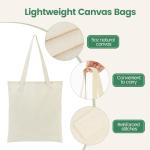Carbrea 12 Pack Blank Canvas Tote Bags