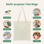 Carbrea 12 Pack Blank Canvas Tote Bags